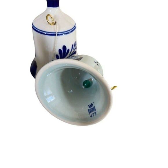 Delft Blue Bell, Hand Painted, Windmill Flowers, Delft Collectibles, Vintage - Picture 4 of 6